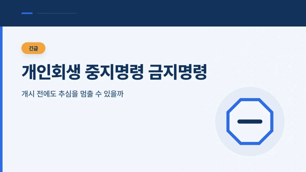 개인회생 중지명령 금지명령 안내 썸네일